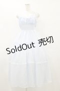 Lovely Tency / 眞白ありすコラボ/ティアードジャンパースカート L サックス H-25-09-22-069-LO-OP-NS-ZH