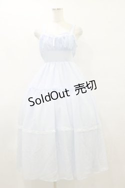 画像1: Lovely Tency / 眞白ありすコラボ/ティアードジャンパースカート L サックス H-25-09-22-069-LO-OP-NS-ZH