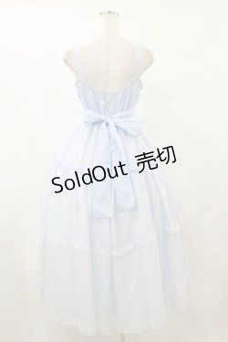 画像2: Lovely Tency / 眞白ありすコラボ/ティアードジャンパースカート L サックス H-25-09-22-069-LO-OP-NS-ZH