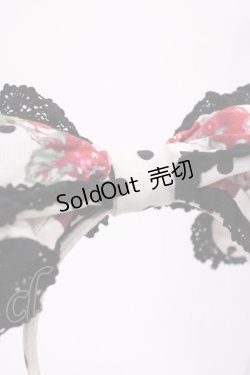 画像2: BABY,THE STARS SHINE BRIGHT / いちごみるくなStrawberry Days柄リボンカチューシャ  オフ白(黒ドット) H-25-09-22-1035-BA-AC-NS-ZH
