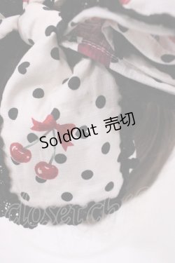 画像4: BABY,THE STARS SHINE BRIGHT / いちごみるくなStrawberry Days柄リボンカチューシャ  オフ白(黒ドット) H-25-09-22-1035-BA-AC-NS-ZH