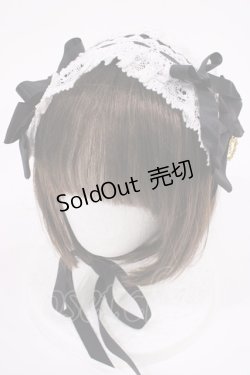 画像1: BABY,THE STARS SHINE BRIGHT / プリンセスドロップヘッドドレス  ブラック/オフ白 H-25-09-22-1037-BA-AC-NS-ZH