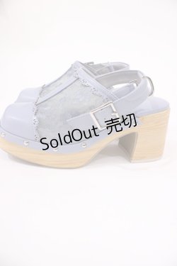 画像2: axes femme / スタッズデザインレースサボ S(22.5cm) サックス H-25-09-22-1039-AX-SH-NS-ZH