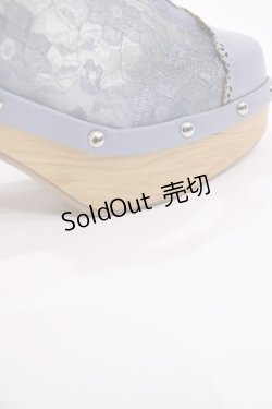 画像4: axes femme / スタッズデザインレースサボ S(22.5cm) サックス H-25-09-22-1039-AX-SH-NS-ZH