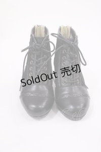 axes femme / チュールレースアップブーツ S(22.5cm) ブラック H-25-09-22-1040-AX-SH-NS-ZH