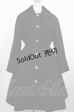 画像1: Innocent World / リボンクラウンファーコート Free ブラック H-25-09-22-1007-IW-CO-NS-ZH