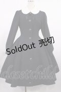 Innocent World / サーキュラーコートワンピース M99cm丈 ネイビー H-25-09-22-1008-IW-OP-NS-ZH