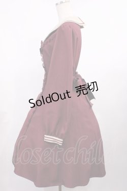 画像2: Innocent World / ストライプフレアーワンピース L ボルドー H-25-09-22-1010-IW-OP-NS-ZH