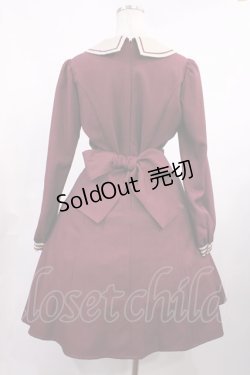 画像3: Innocent World / ストライプフレアーワンピース L ボルドー H-25-09-22-1010-IW-OP-NS-ZH