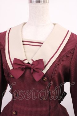 画像4: Innocent World / ストライプフレアーワンピース L ボルドー H-25-09-22-1010-IW-OP-NS-ZH
