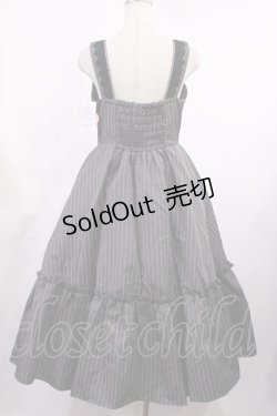 画像2: m petit by misako / ストライプジャンパースカート L グレー H-25-09-22-1002-LO-OP-NS-ZH