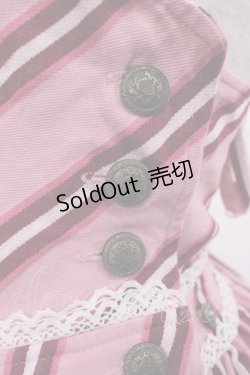 画像8: BABY,THE STARS SHINE BRIGHT / レジメンタルサロペット Free ピンク H-25-09-22-1015-BA-OP-NS-ZH