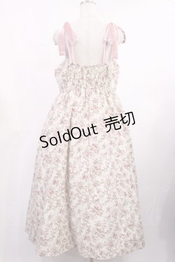 画像2: melume / 小花柄肩リボンジャンパースカート 4L 生成り H-25-09-22-1003-LO-OP-NS-ZH