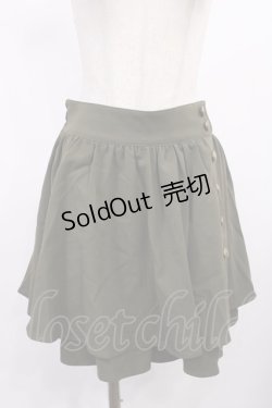 画像1: axes femme / 連ボタンデザインキュロット M カーキ H-25-09-22-1020-AX-PA-NS-ZH