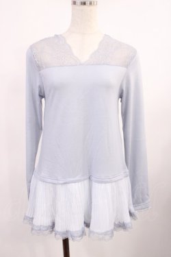 画像1: axes femme / プリーツロングインナー M サックス H-25-09-22-1026-AX-TO-NS-ZH