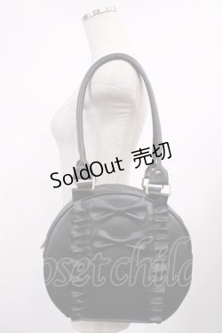 画像1: axes femme kawaii / ツインリボンラウンドバッグ  ブラック H-25-09-22-1031-AX-BG-NS-ZH