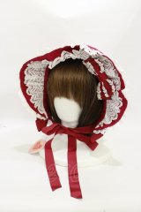 BABY,THE STARS SHINE BRIGHT / トーションレースのフルボンネット  エンジ H-25-09-22-013-BA-AC-NS-ZH