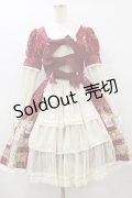 ALICE and the PIRATES / Masquerade Theater柄ワンピース Free エンジ H-25-09-22-073-PA-OP-NS-ZH