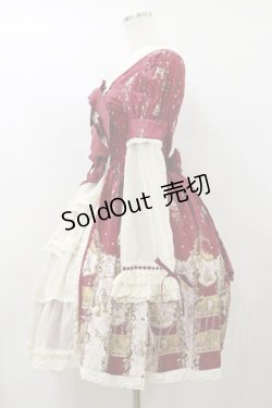 画像3: ALICE and the PIRATES / Masquerade Theater柄ワンピース Free エンジ H-25-09-22-073-PA-OP-NS-ZH