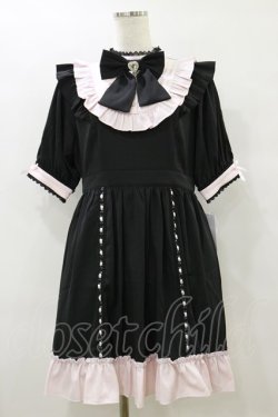 画像1: DearMyLove / レースアップリボンドーリーワンピース L ブラック H-25-09-22-079-EL-OP-NS-ZH