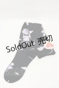 BABY,THE STARS SHINE BRIGHT / くみゃちゃんのふわふわお空でTea Party柄オーバーニーソックス  ブラック H-25-09-22-018-BA-ZA-NS-ZH