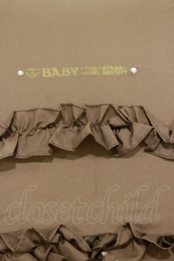 画像2: BABY,THE STARS SHINE BRIGHT / BABYフリル折りたたみ傘  ブラウン H-25-09-22-021-BA-ZA-NS-ZH