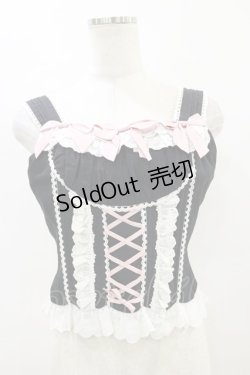 画像1: 銀杏指針（海外ロリータブランド） / 人形回想録ビスチェ M ブラック H-25-09-22-024-LO-TO-NS-ZH