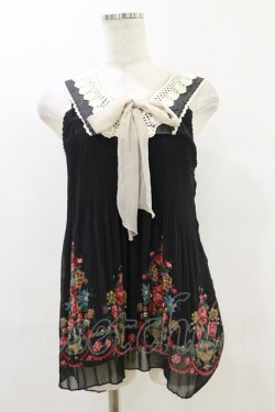 画像1: axes femme / 花柄タンク M ブラック H-25-09-22-025-AX-TO-NS-ZH