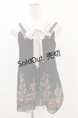 画像1: axes femme / 花柄タンク M ブラック H-25-09-22-025-AX-TO-NS-ZH