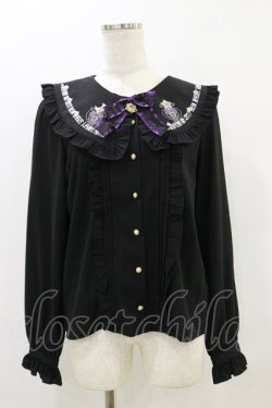 画像1: Amavel / Magical Cosmic Cosmeticフリルブラウス Free ブラック H-25-09-22-027-CA-BL-NS-ZH