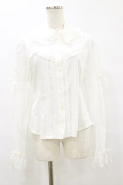画像1: BABY,THE STARS SHINE BRIGHT / ハートレースの後ろピンタックブラウス Free オフ H-25-09-22-031-BA-BL-NS-ZH