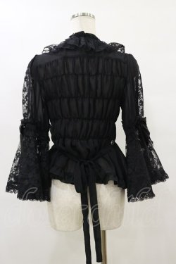 画像2: metamorphose / スクエアあきレース姫袖ブラウス サイズ1 ブラック H-25-09-22-032-ME-BL-NS-ZH