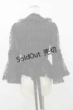 画像2: metamorphose / スクエアあきレース姫袖ブラウス サイズ1 ブラック H-25-09-22-032-ME-BL-NS-ZH