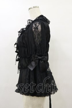 画像3: metamorphose / スクエアあきレース姫袖ブラウス サイズ1 ブラック H-25-09-22-032-ME-BL-NS-ZH