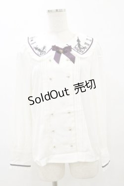 画像1: Amavel / 時計歯車刺繍ブラウス Free オフ/ボルドー H-25-09-22-038-CA-BL-NS-ZH