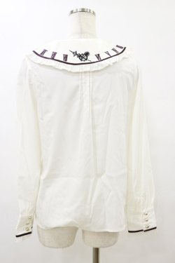 画像2: Amavel / 時計歯車刺繍ブラウス Free オフ/ボルドー H-25-09-22-038-CA-BL-NS-ZH