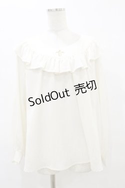画像1: Ank Rouge / クロスあきブラウス M オフ H-25-09-22-040-CA-BL-NS-ZH