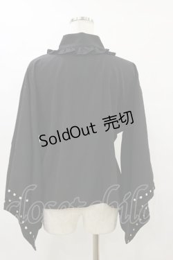 画像2: Amavel / おぼろ月夜の彼岸花ブラウス Free ブラック H-25-09-22-041-CA-BL-NS-ZH