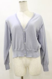 F&A / ガラス風クリアフラワー釦UVカットニットカーディガン Free BLUE GRAY H-25-09-22-042-LO-TO-NS-ZH