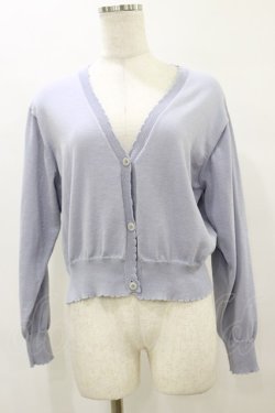 画像1: F&A / ガラス風クリアフラワー釦UVカットニットカーディガン Free BLUE GRAY H-25-09-22-042-LO-TO-NS-ZH