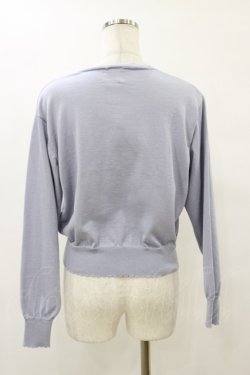 画像2: F&A / ガラス風クリアフラワー釦UVカットニットカーディガン Free BLUE GRAY H-25-09-22-042-LO-TO-NS-ZH