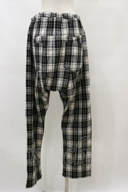 画像2: ALGONQUINS / チェックサルエルパンツ  オフ×ブラック H-25-09-23-049-AL-PA-KB-ZH
