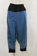 NieR Clothing / 配色切替サルエル  黒×青 H-25-09-23-051-PU-PA-KB-ZH