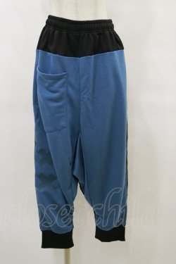 画像1: NieR Clothing / 配色切替サルエル  黒×青 H-25-09-23-051-PU-PA-KB-ZH
