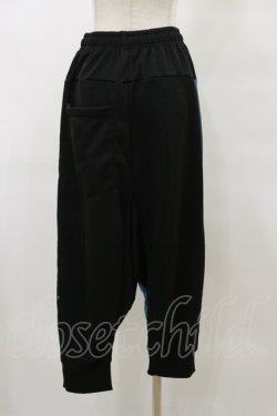 画像2: NieR Clothing / 配色切替サルエル  黒×青 H-25-09-23-051-PU-PA-KB-ZH