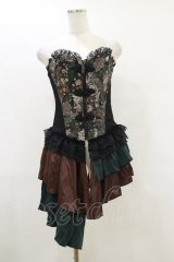 Qutie Frash / オーバーバストコルセット  茶 H-25-09-23-005-QU-TO-KB-ZH