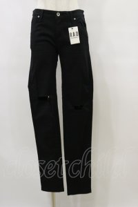 BLACK MORAL / ダメージスキニーパンツ L ブラック H-25-09-23-053-PU-PA-KB-ZH
