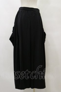 画像2: Qutie Frash / ハカマワイドパンツ  黒ストライプ H-25-09-23-057-QU-PA-KB-ZH