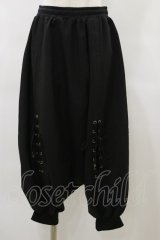 Qutie Frash / 2019プレミアム”紅鶴”サルエルパンツ  黒×赤 H-25-09-23-060-QU-PA-KB-ZH