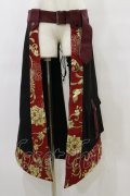 Qutie Frash / ベルトオーバースカート  黒×赤 H-25-09-23-063-QU-SK-KB-ZH